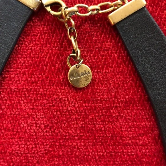 Stella & Dot Black and Gold Reversible Crystal Necklace - Picture 6 of 10